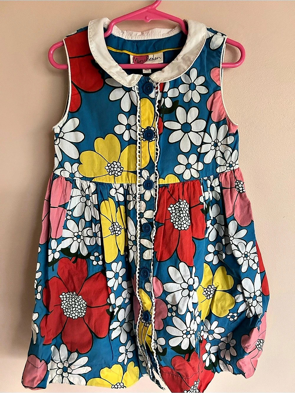 Mini Boden Girls Floral Dress Size 5-6Y
